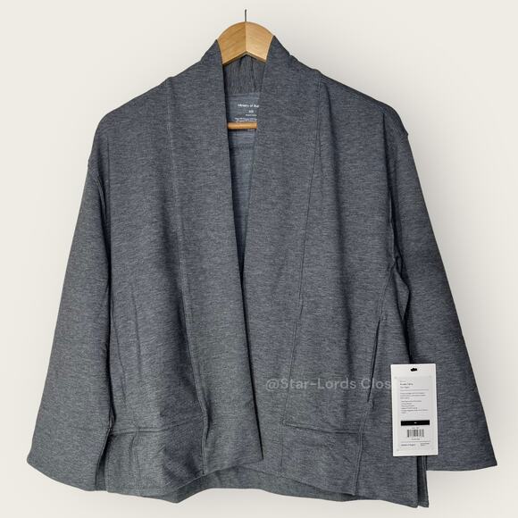 Ministry of Supply Fusion Terry Cardigan | XS Grey Open Front Wool Capsule Eco - Picture 1 of 4